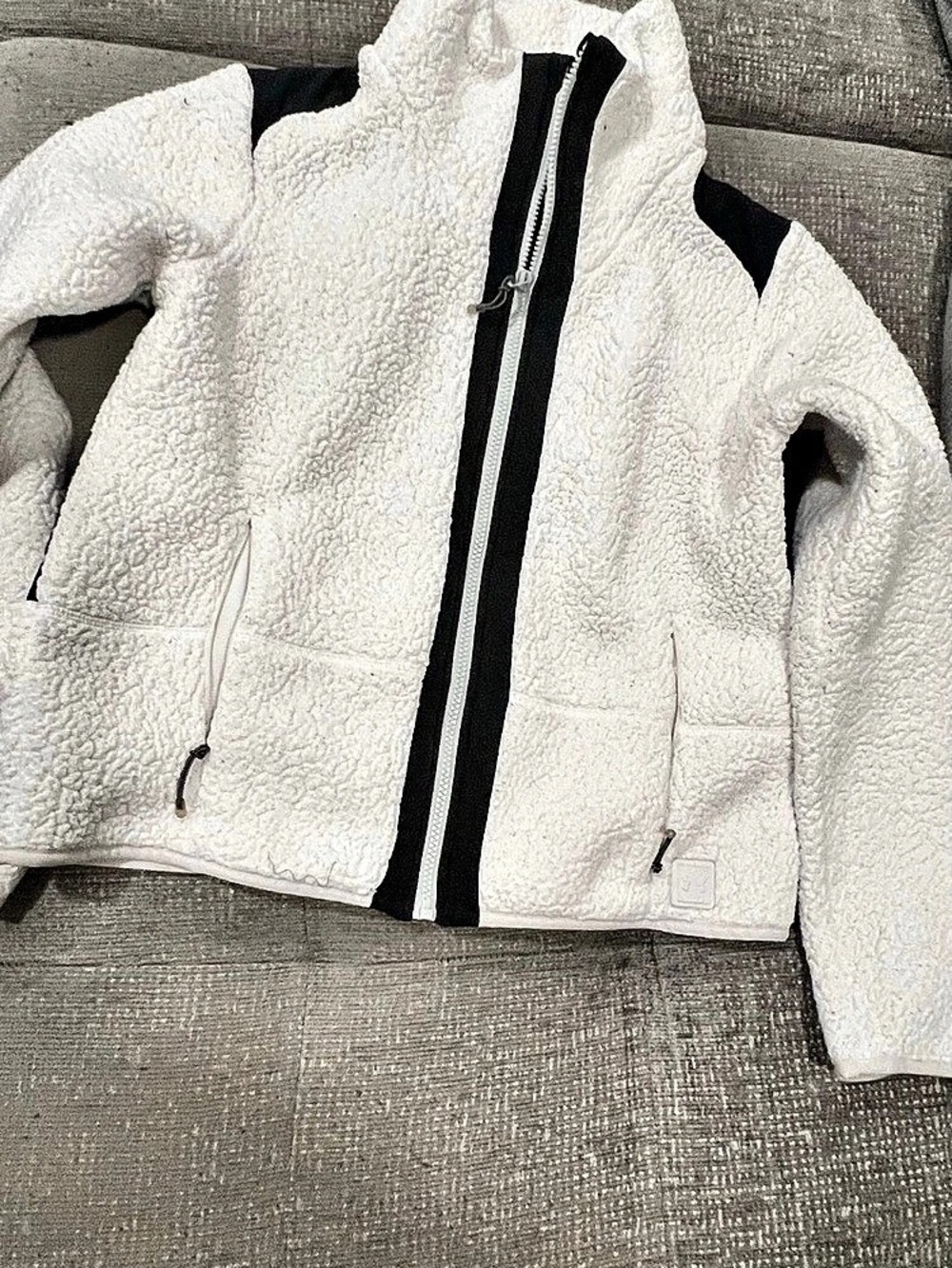Under Armour Legacy Sherpa Fleece Jacket White & Black